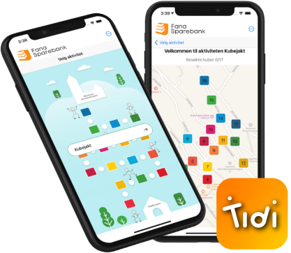 Illustrasjon av appen "Tidi"